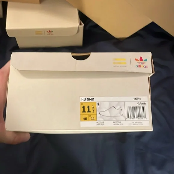 Adidas Hu NMD size 11.5 triple black, Pharrell, Gently used 9.5/10 - Picture 8 of 8